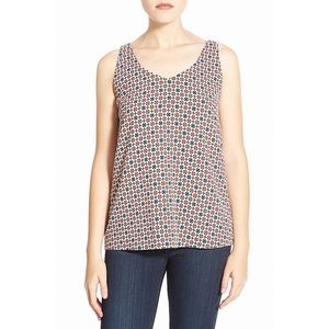 Halogen Patterned Shell/ Tank Career Blouse (Sz Small)